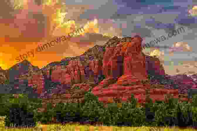 A Panoramic View Of Sedona's Stunning Sunset, Casting A Golden Glow On The Surrounding Landscape Mysterious Sedona: Year 2000 Edition Max Pumperla