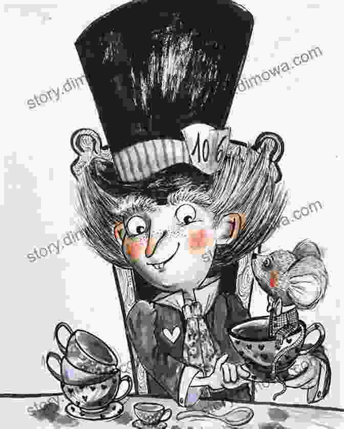 A Vibrant And Colorful Illustration Of The Eccentric Mad Hatter, Capturing His Whimsical And Unpredictable Nature. The Poetry Of Wonderland Illustrated