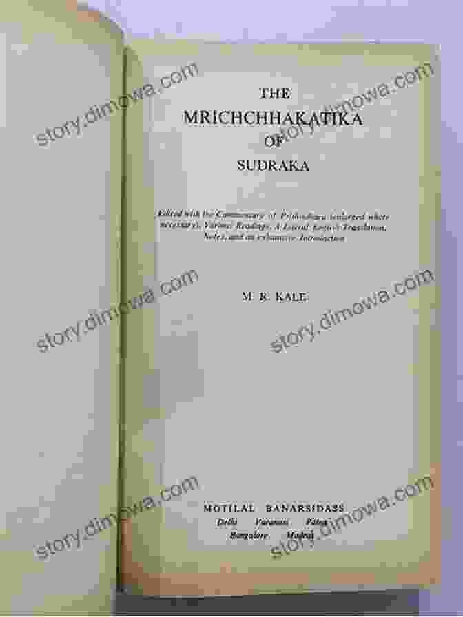 The Mrichchhakatika Of Sudraka Book Cover The Mrichchhakatika Of Sudraka: With Critical Essays And A Photo Essay (M R Kale Books)